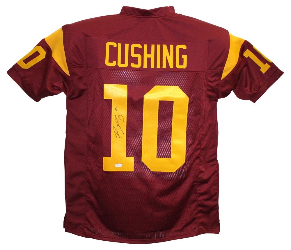 Brian Cushing Autographed/Signed College Style Red XL Jersey JSA