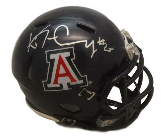 Kadeem Carey Autographed Arizona Wildcats Riddell Blue Mini Helmet JSA