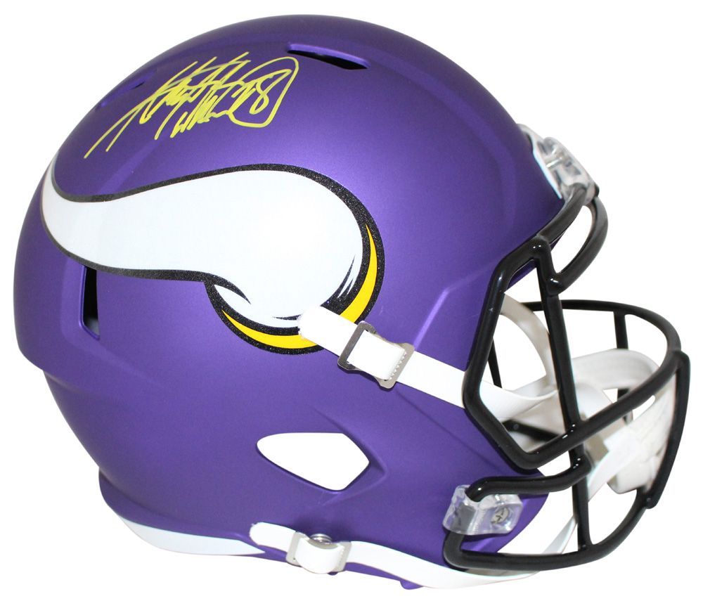 Adrian Peterson Autographed Minnesota Vikings F/S Speed Helmet BAS