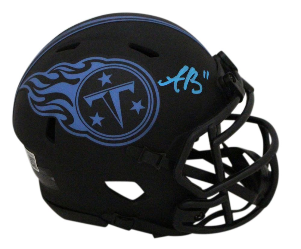 AJ Brown Autographed/Signed Tennessee Titans Eclipse Mini Helmet BAS