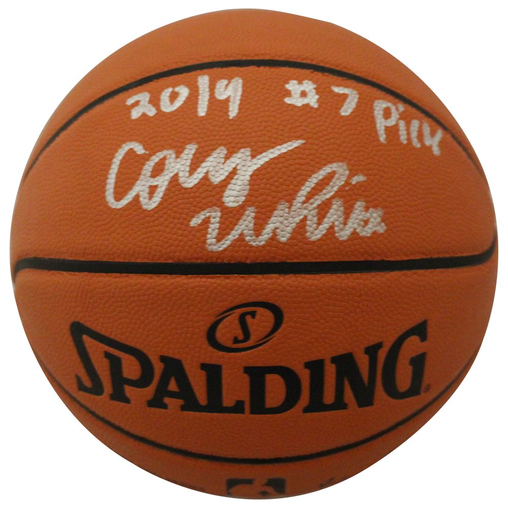 Coby White Autographed Chicago Bulls Spalding Basketball 2019 7 Pick FAN