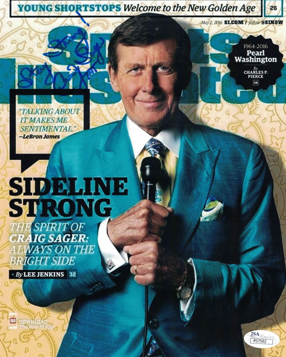 Craig Sager Autographed/Signed Sports Illustrated 8x10 Photo JSA