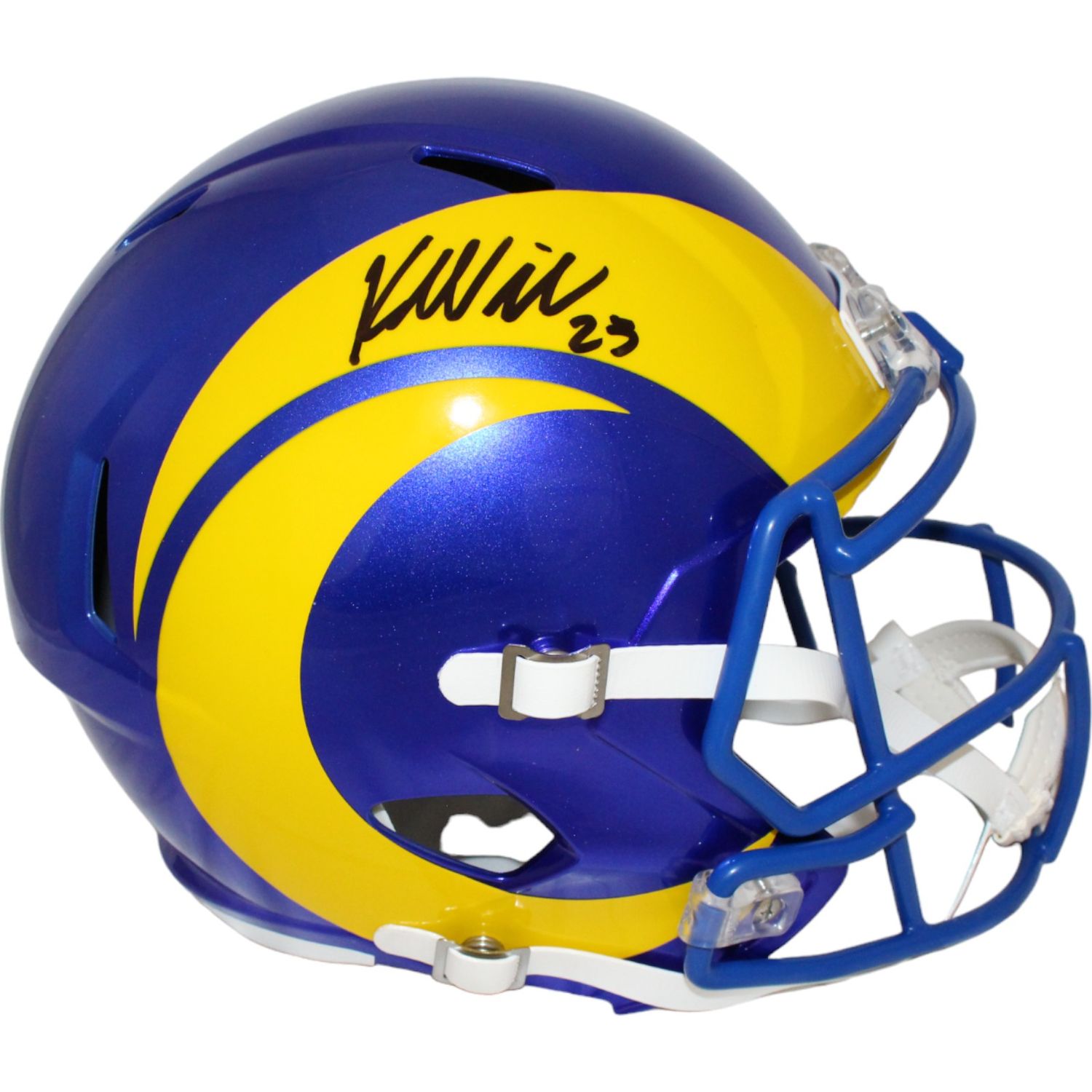 Kyren Williams Autographed/Signed Los Angeles Rams F/S Helmet Beckett