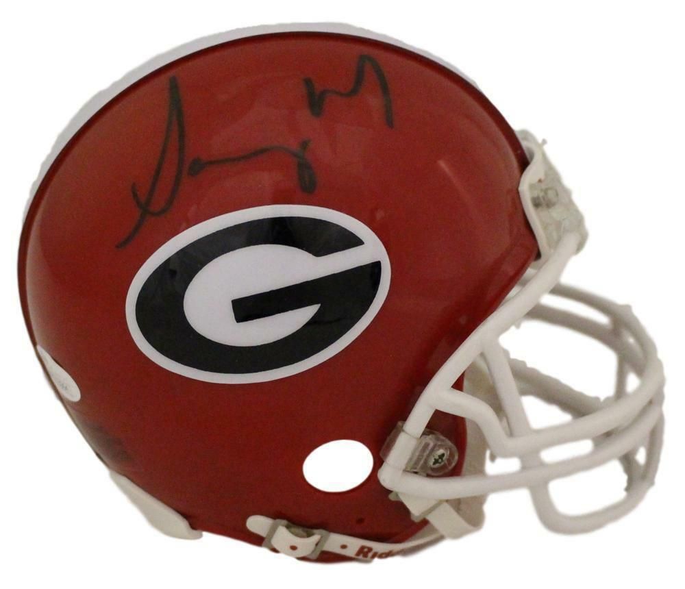 Sony Michel Autographed Georgia Bulldogs Mini Helmet Helmet JSA