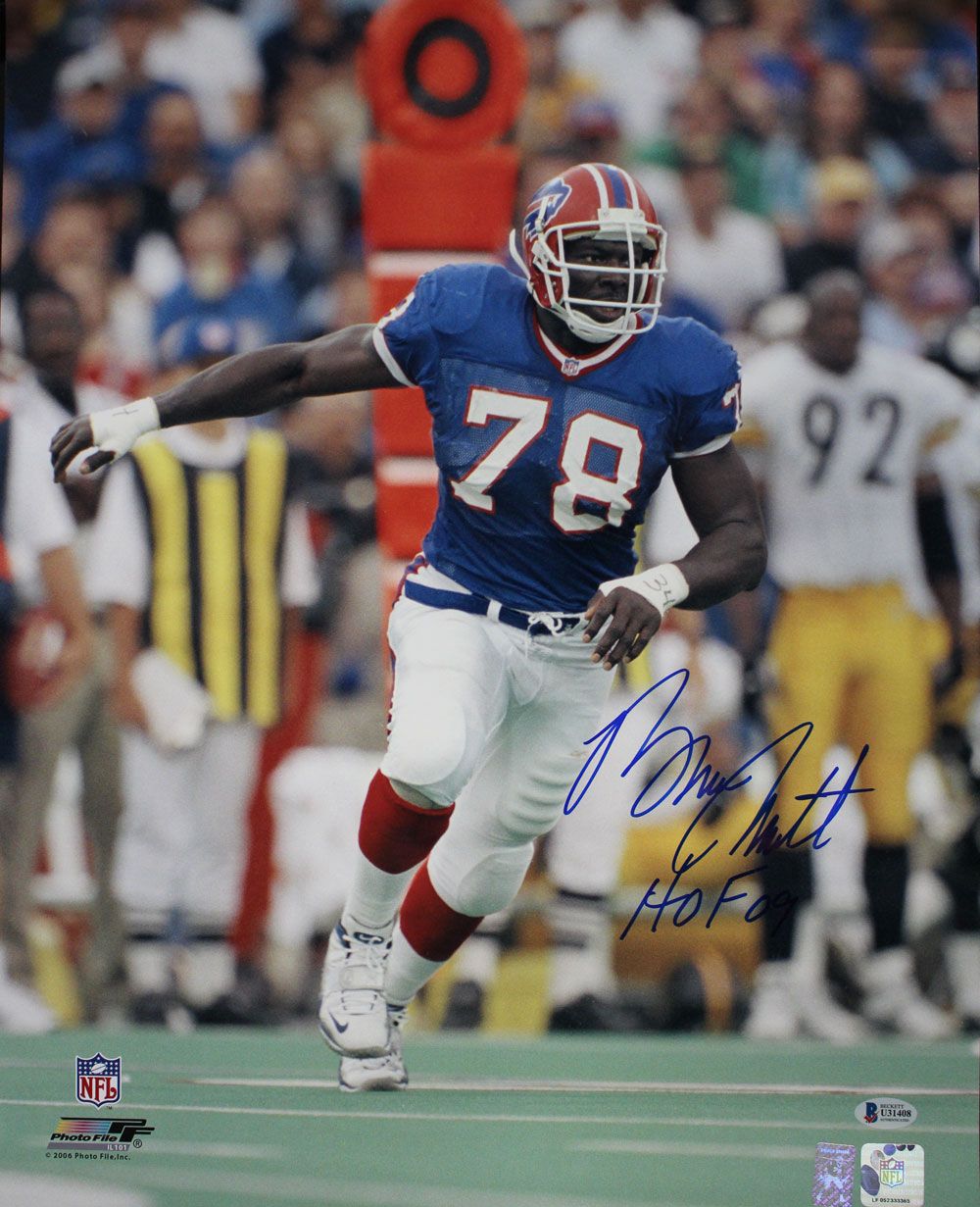 Bruce Smith Autographed/Signed Buffalo Bills 16x20 Photo HOF BAS