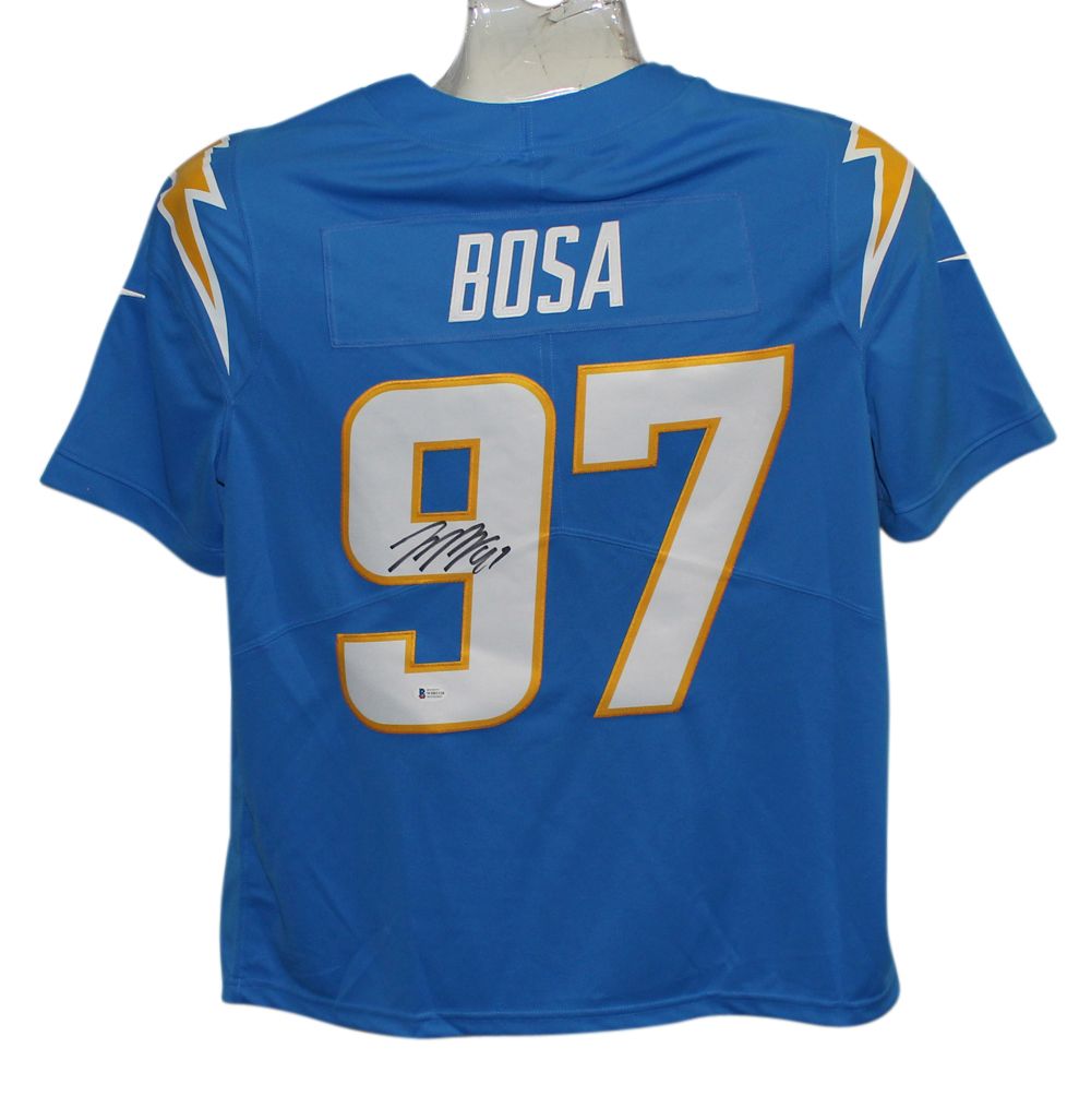 Joey Bosa Autographed Los Angeles Chargers Powder Blue Vapor Jersey BAS