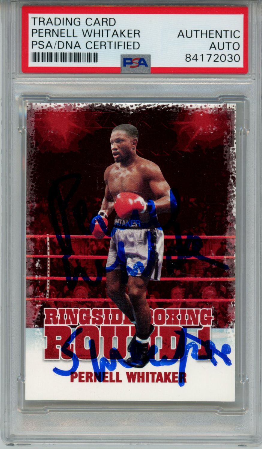 Pernell Whitaker Autographed 2010 Sports King #39 Trading Card PSA Slab