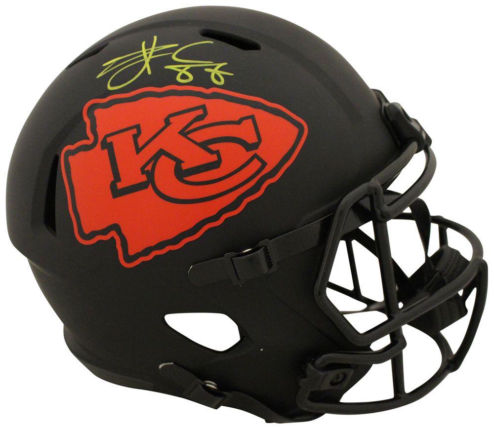 Travis Kelce Autographed Kansas City Chiefs Eclipse Replica Helmet BAS
