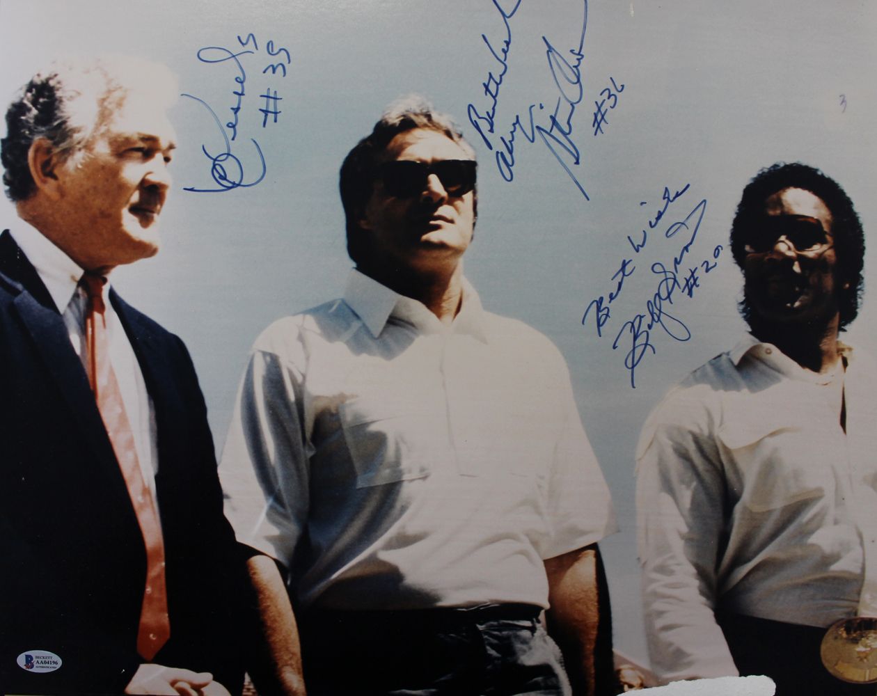 Vessels, Owens &amp; Sims Oklahoma Sooners Matted 16x20 Photo As Is BAS