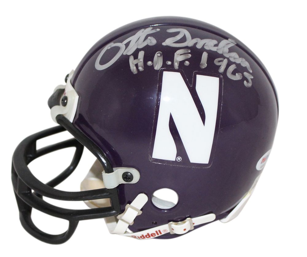 Otto Graham Autographed Northwestern Wildcats Mini Helmet HOF PSA
