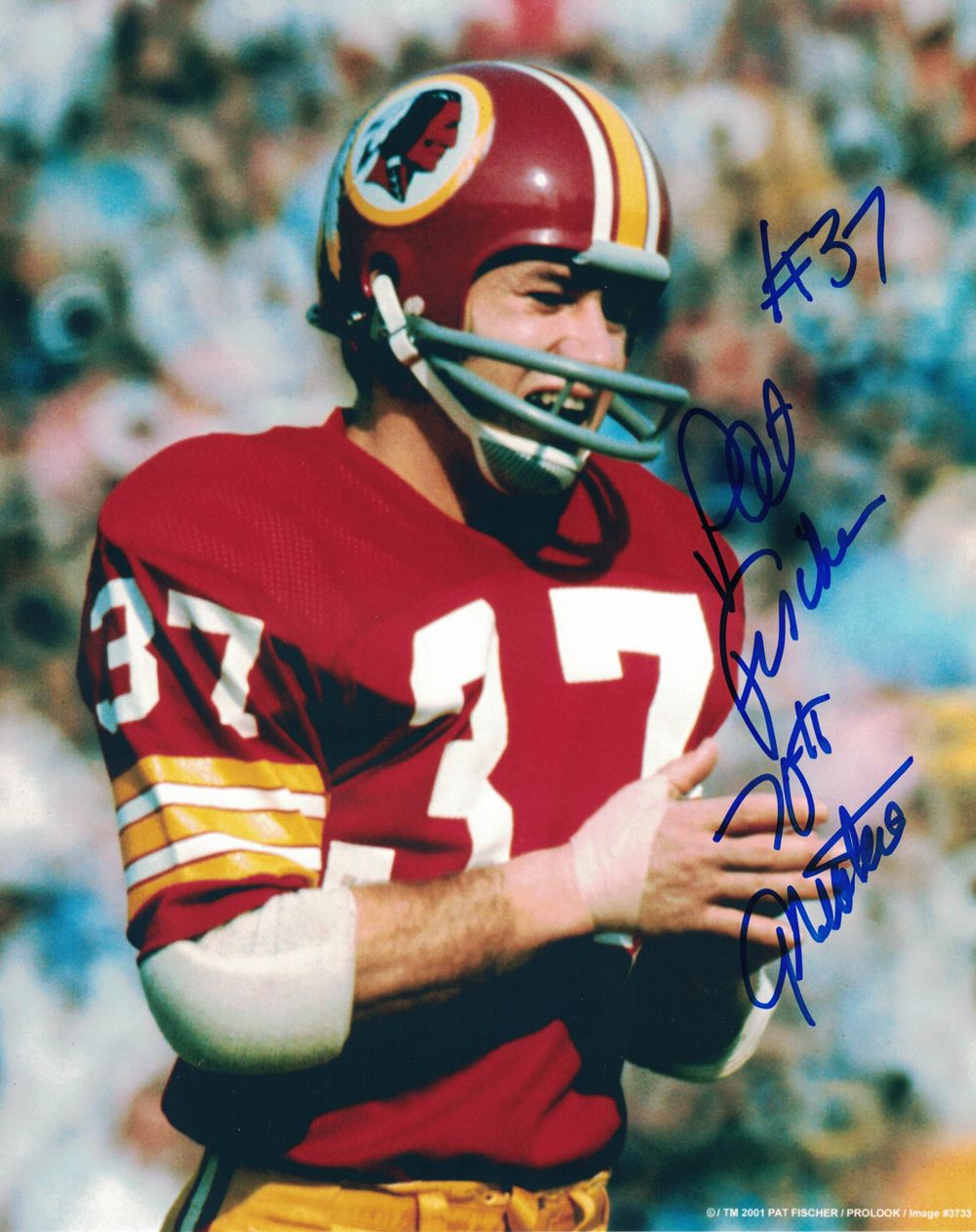 Pat Fischer Autographed/Signed Washington Redskins 8x10 Photo
