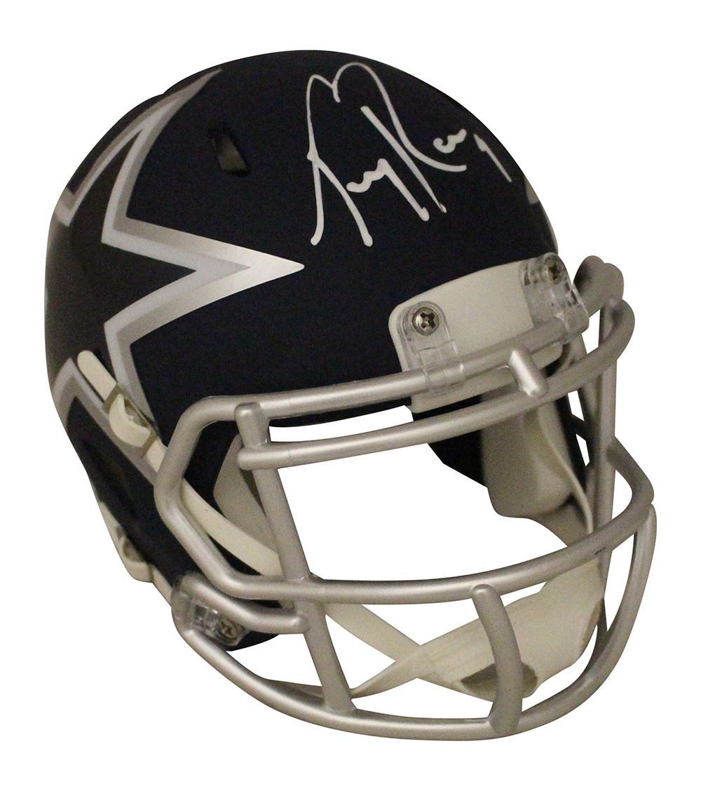 Tony Romo Autographed/Signed Dallas Cowboys AMP Mini Helmet BAS