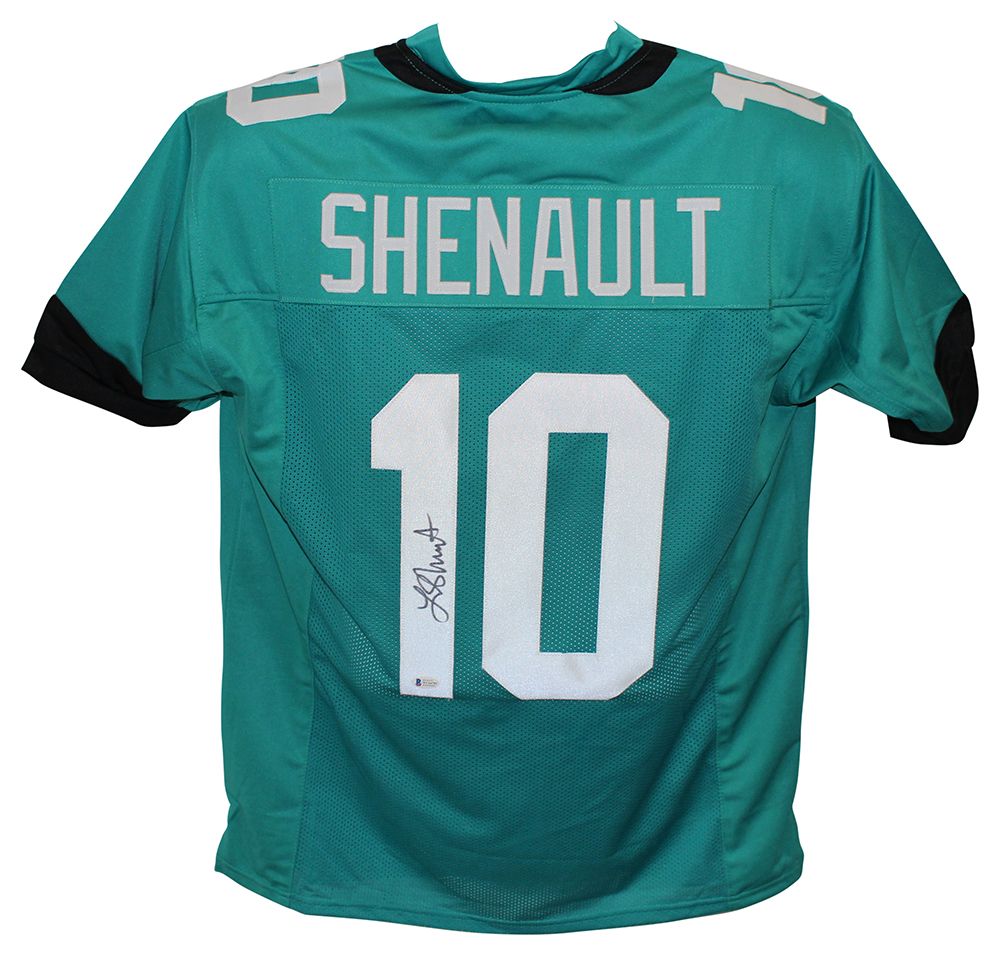 Laviska Shenault Autographed/Signed Pro Style Teal XL Jersey BAS