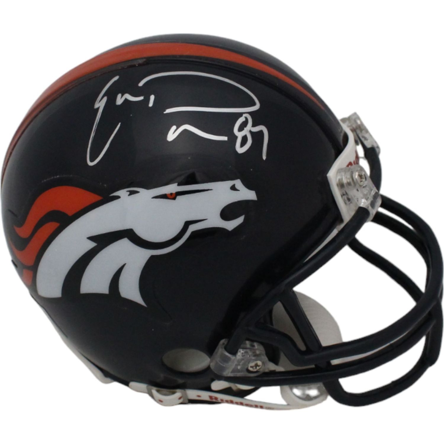 Eric Decker Signed Denver Broncos VSR4 Mini Helmet Beckett 44734