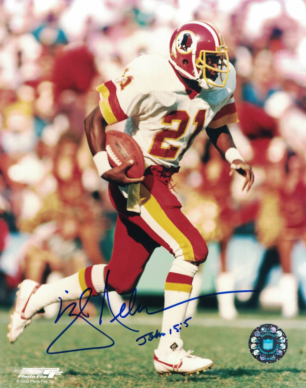 Mike Nelms Autographed/Signed Washington Redskins 8x10 Photo
