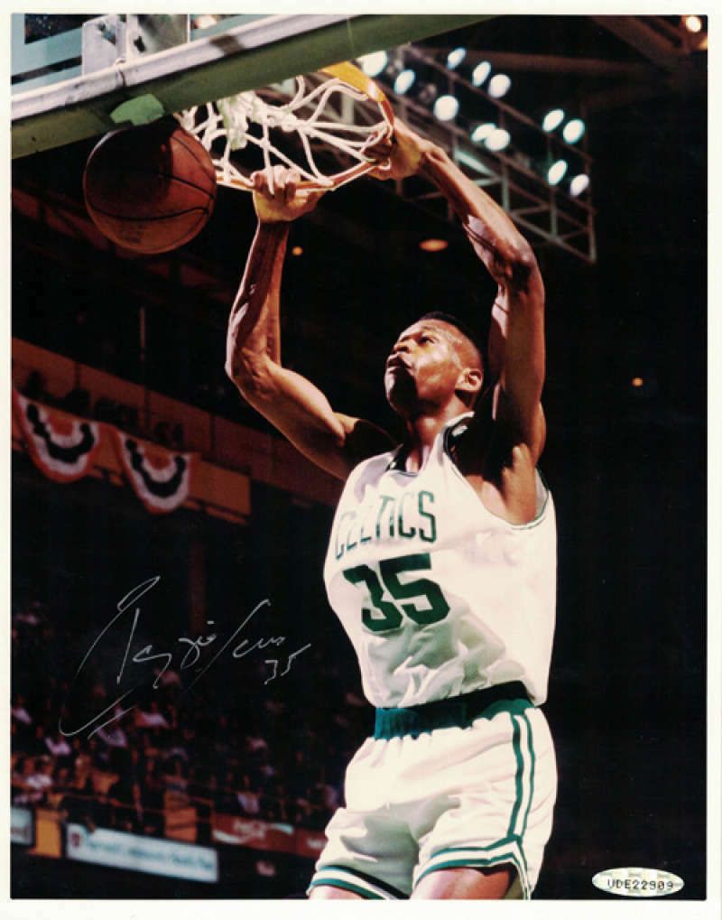 Reggie Lewis Autographed Boston Celtics 8x10 Photo w/Leather UDA Book UDA