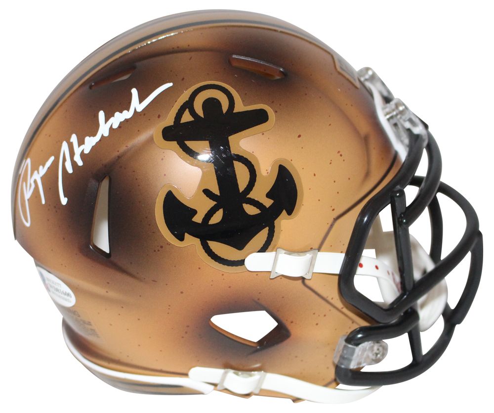 Roger Staubach Autographed Navy Midshipmen 2019 Bowl Mini Helmet BAS