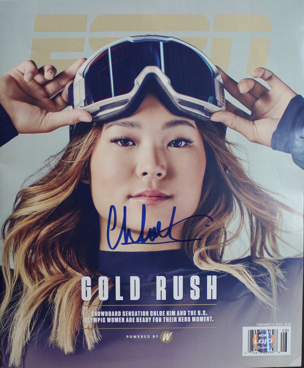 Chloe Kim Autographed Olympic Snowboarding ESPN Magazine 2/19/2018 Lojo