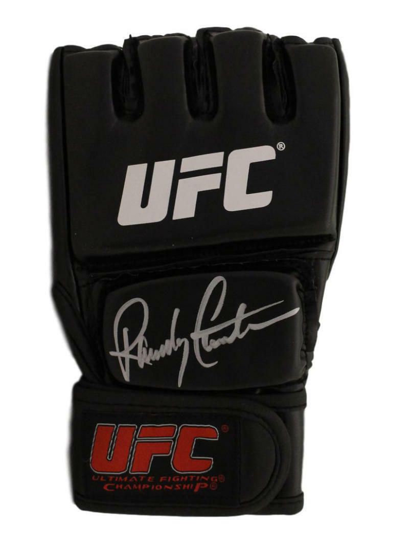 Randy Couture Autographed UFC Black Left Handed Glove BAS