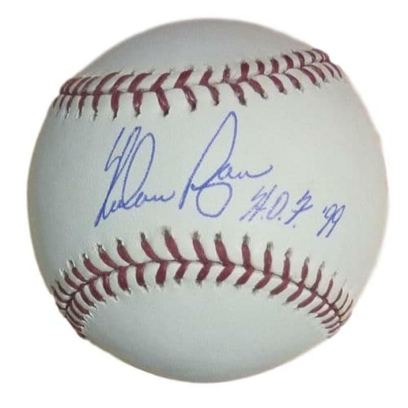Nolan Ryan Autographed Texas Rangers OML Baseball HOF JSA
