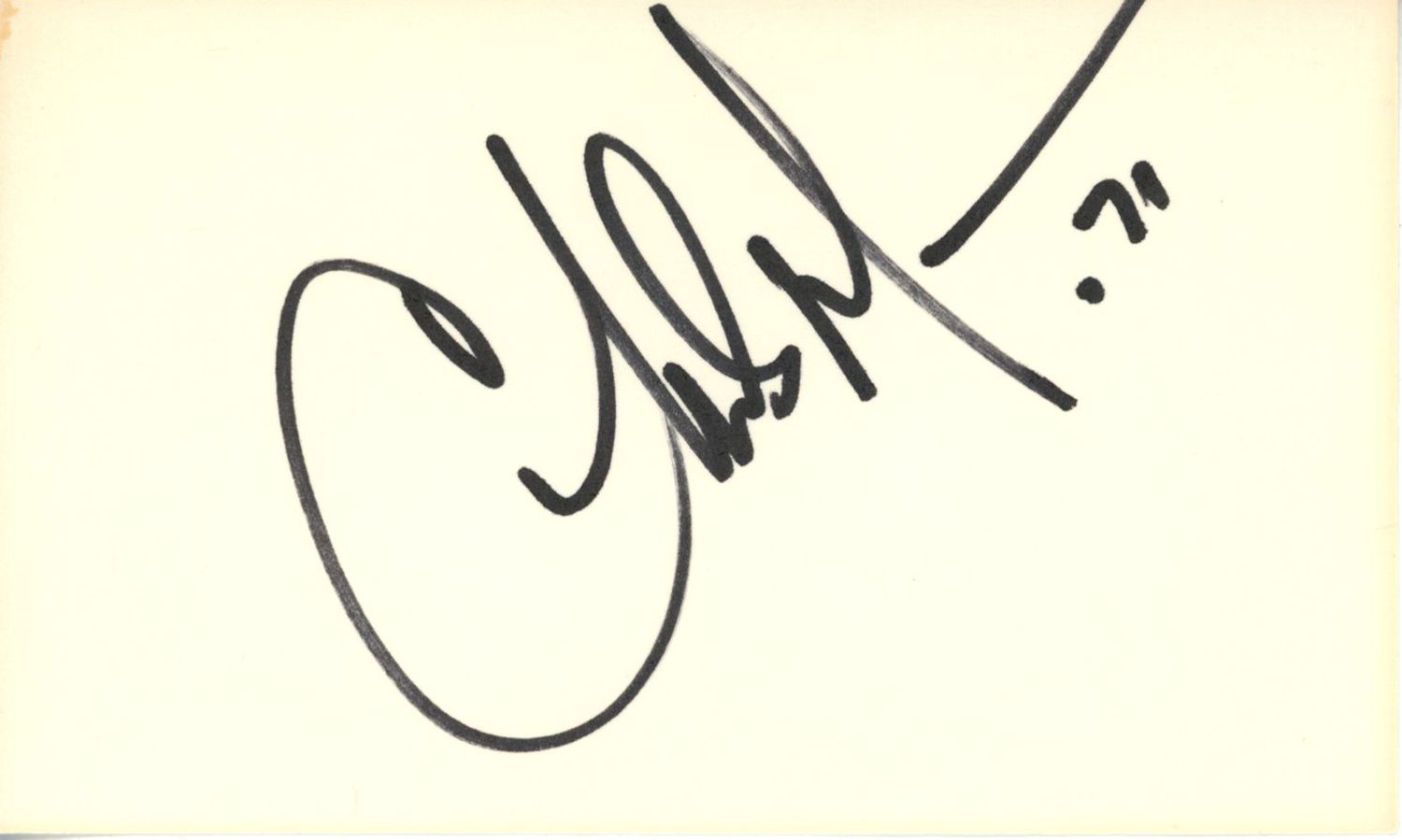 Charles Mann Autographed Washington Redskins Index Card BAS 45383