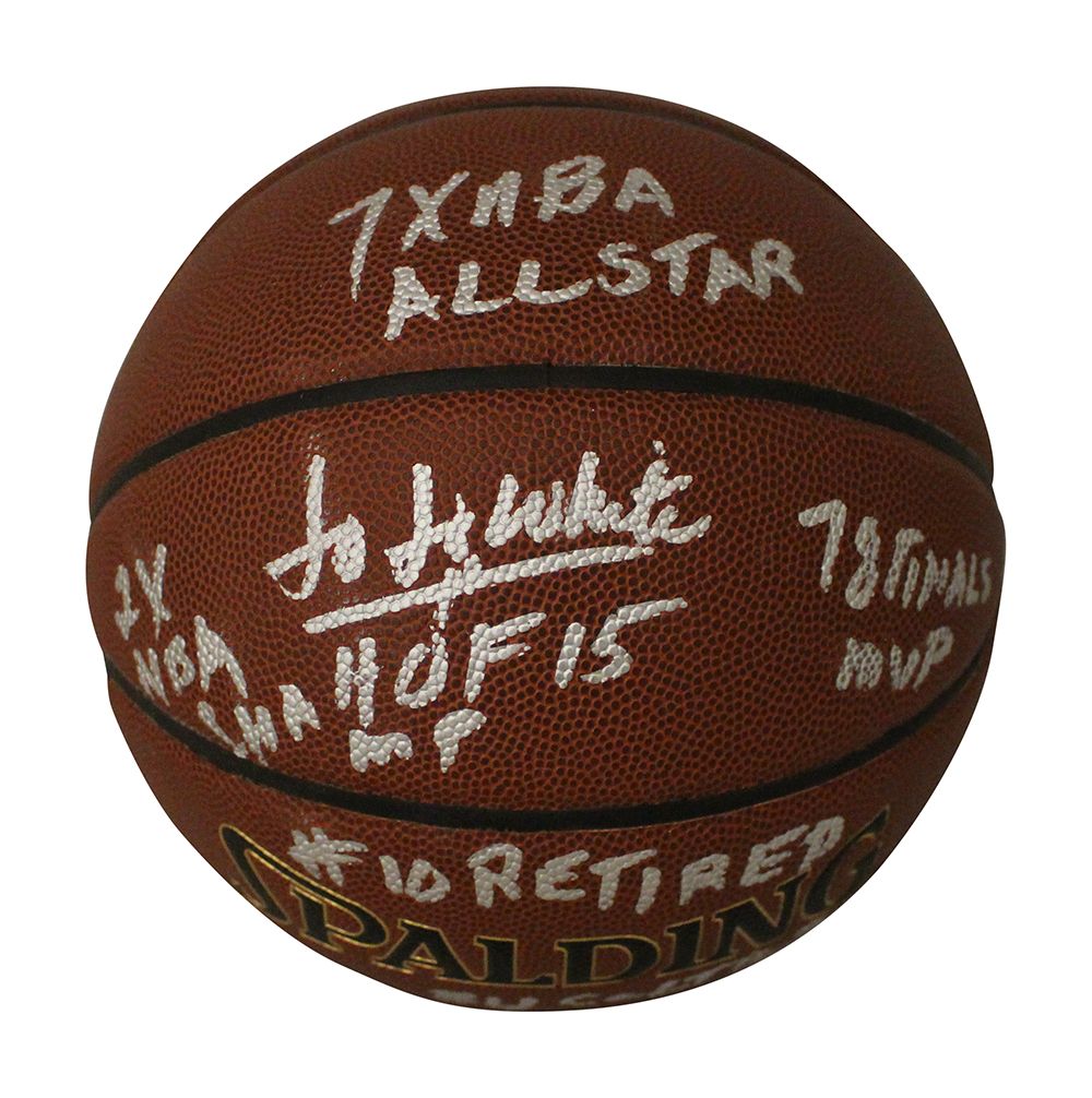 Jo Jo White Autographed Boston Celtics Spalding Basketball 6 Insc BAS