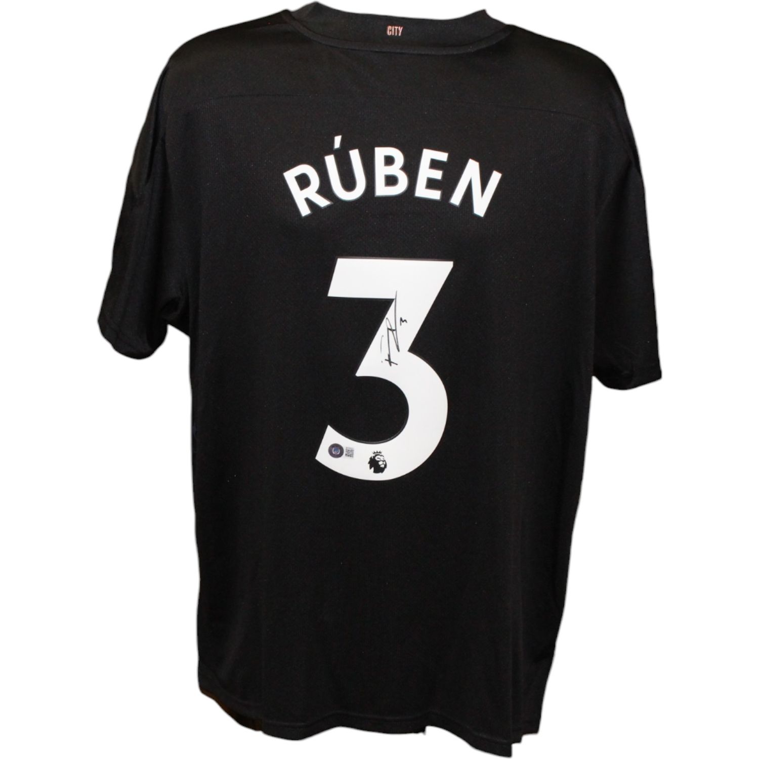 Ruben Dias Autographed/Signed Manchester City Jersey Beckett