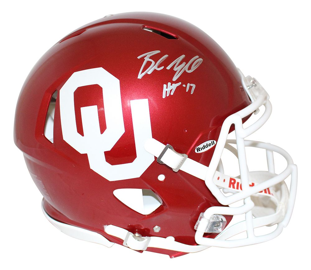 Baker Mayfield Signed Oklahoma Sooners Authentic Speed Helmet HT 17 BAS