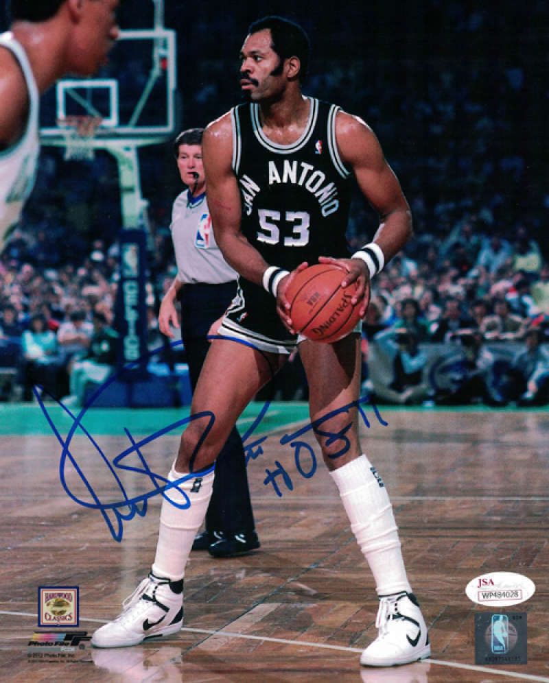 Artis Gilmore Autographed San Antonio Spurs 8x10 Photo HOF Solo Stand JSA