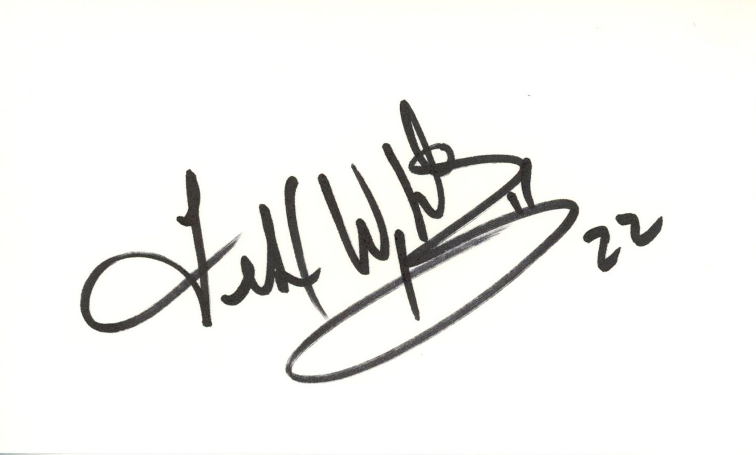 Felix Wright Autographed Cleveland Browns Index Card Beckett 45359