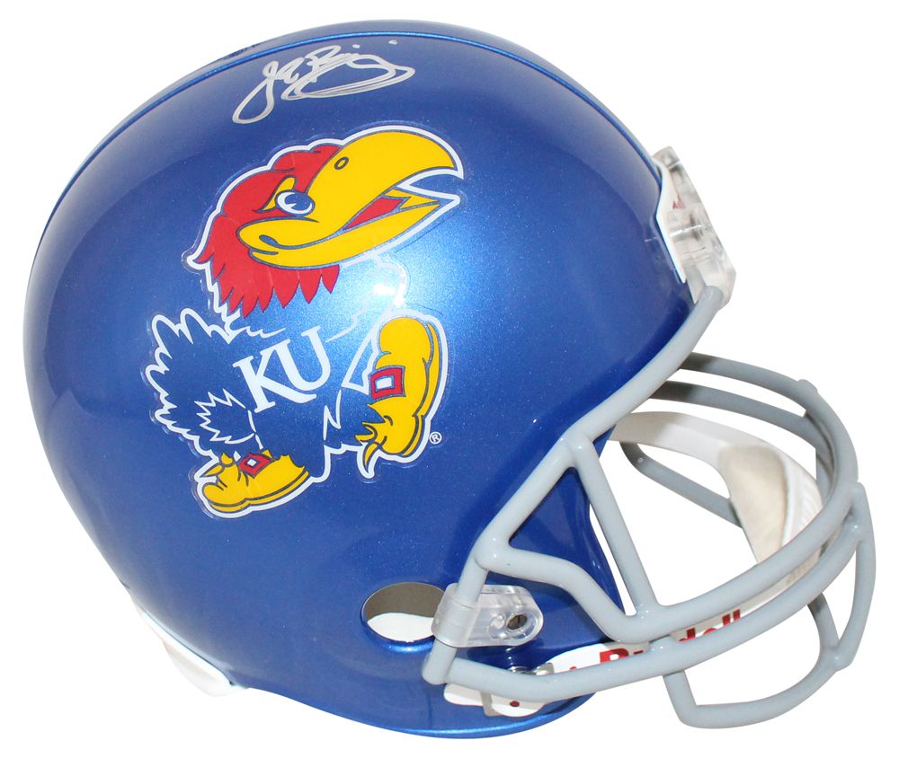 John Riggins Autographed/Signed Kansas Jayhawks F/S Helmet BAS