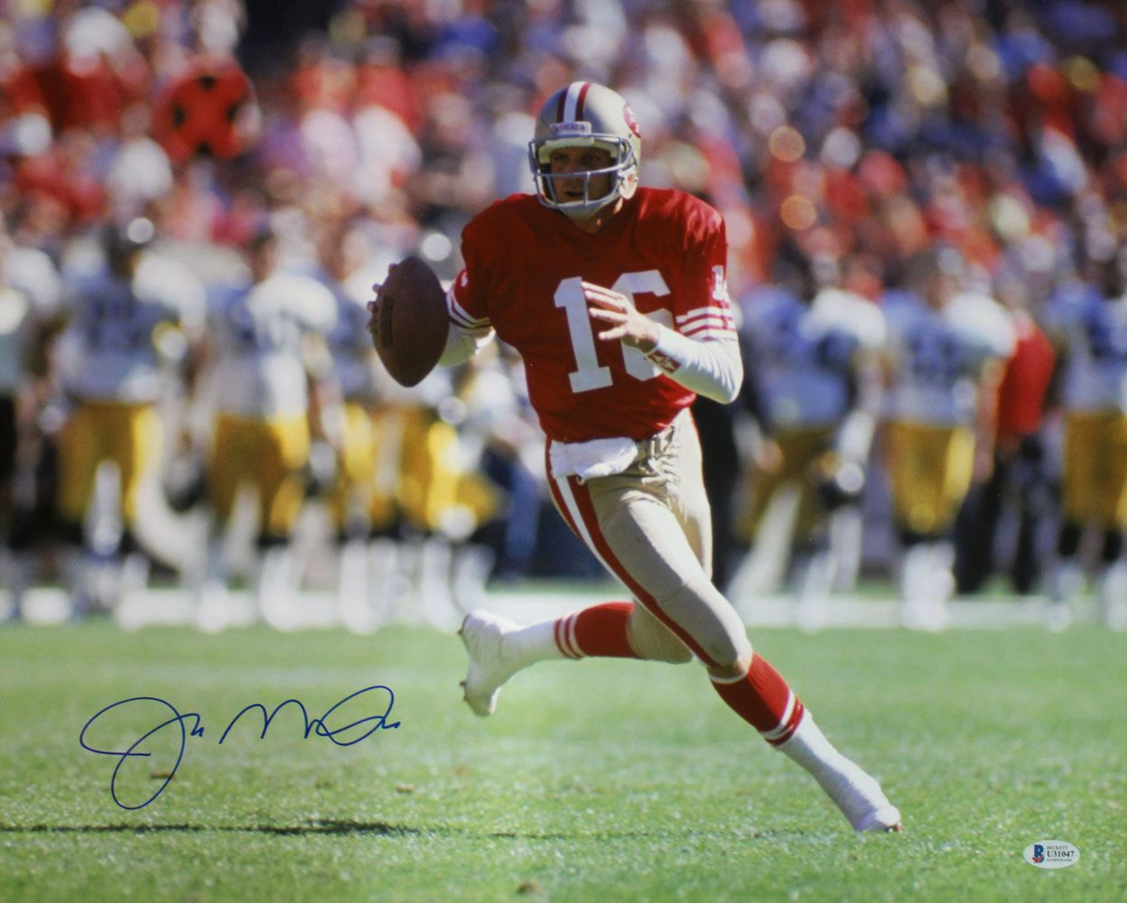 Joe Montana Autographed/Signed San Francisco 49ers 16x20 Photo BAS