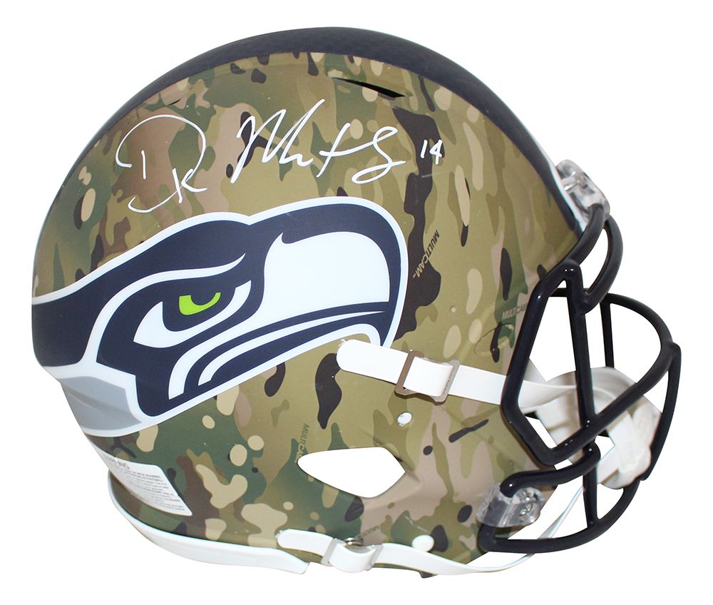DK Metcalf Signed Seattle Seahawks Authentic Camo Speed Helmet BAS