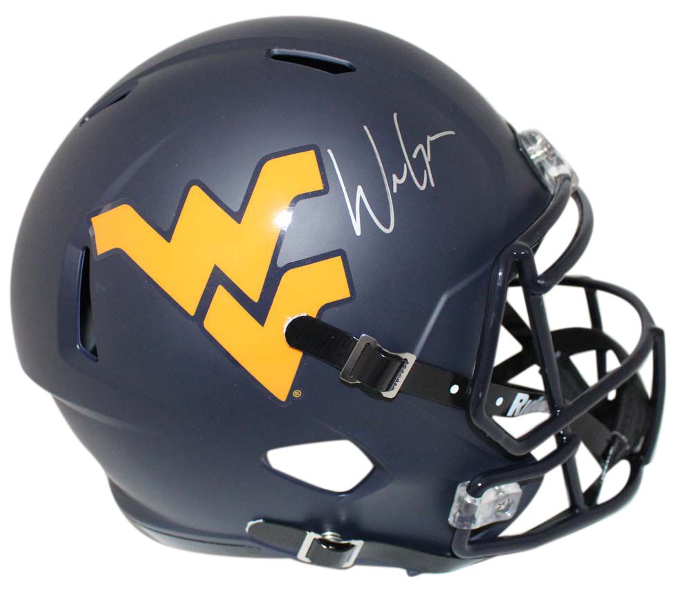 Will Grier Signed West Virginia Mountaineers Speed Replica Helmet BAS