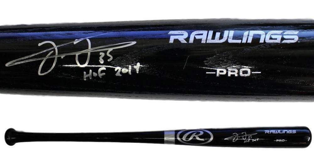 Frank Thomas Autographed Chicago White Sox Rawlings Black Bat HOF JSA