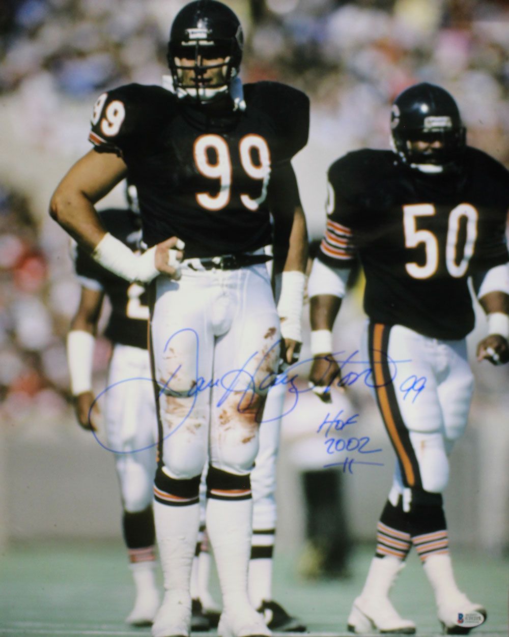 Dan Hampton Autographed/Signed Chicago Bears 16x20 Photo HOF BAS
