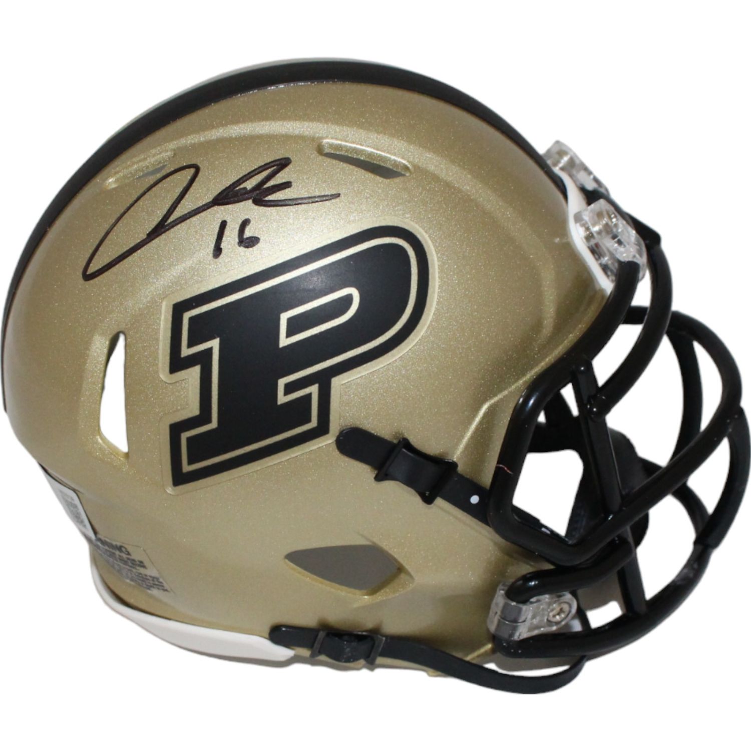 Aidan O&#39;Connell Signed Purdue Boilermakers Gold Mini Helmet Beckett