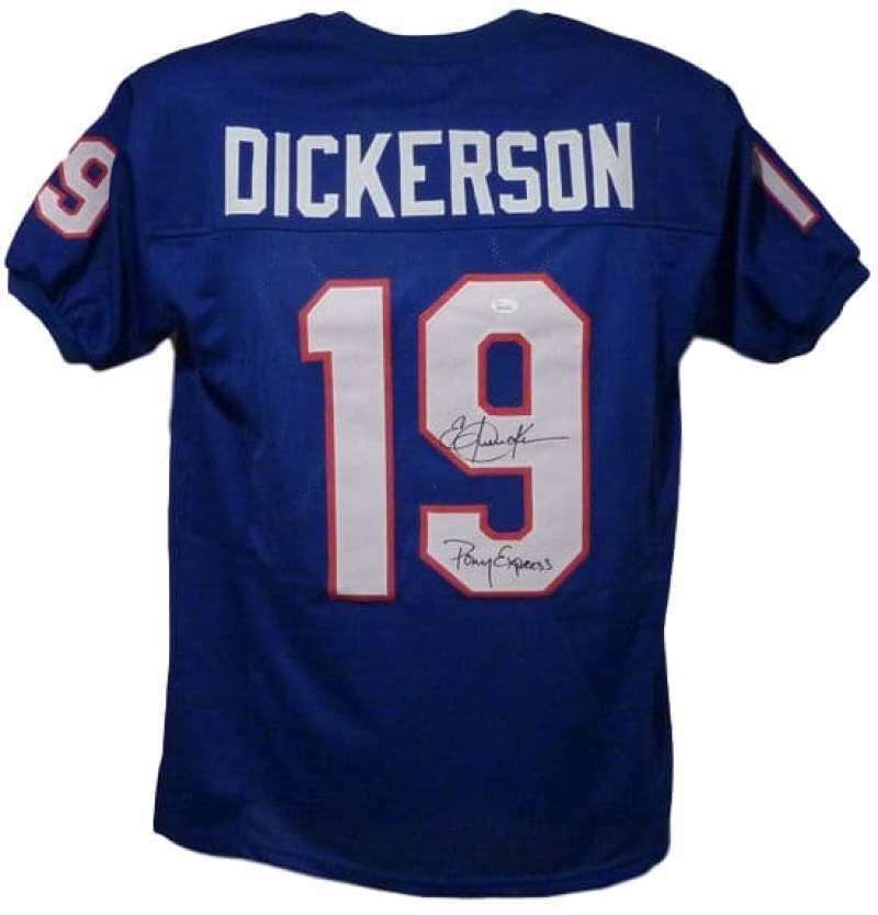 Eric Dickerson Autographed SMU Mustangs Size XL Jersey w/Pony Express