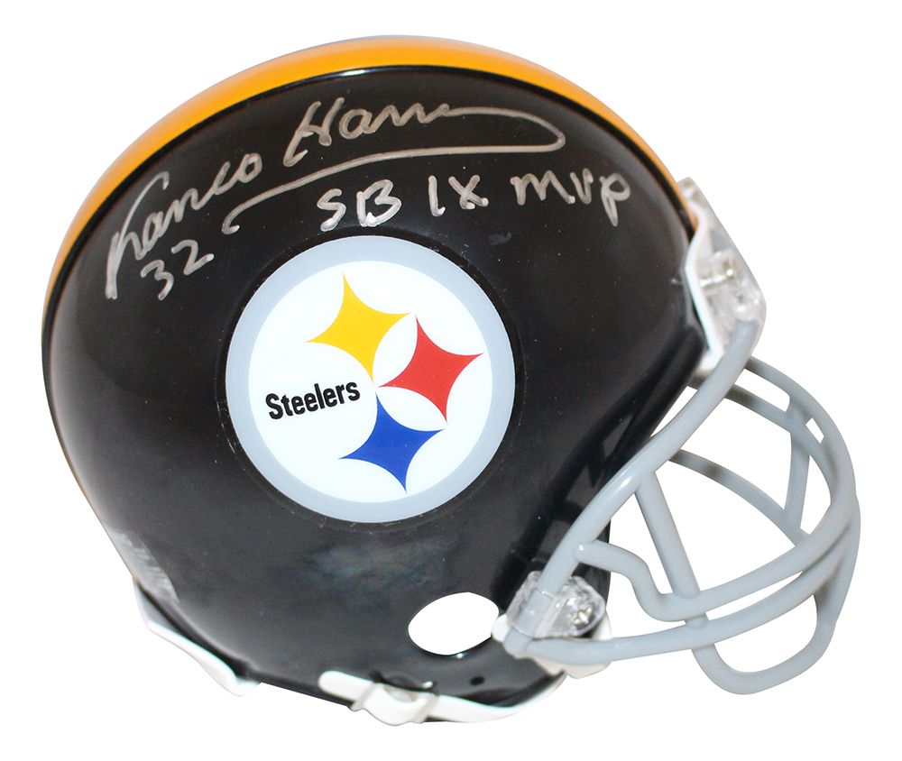 Franco Harris Autographed Pittsburgh Steelers TB Mini Helmet SB MVP BAS