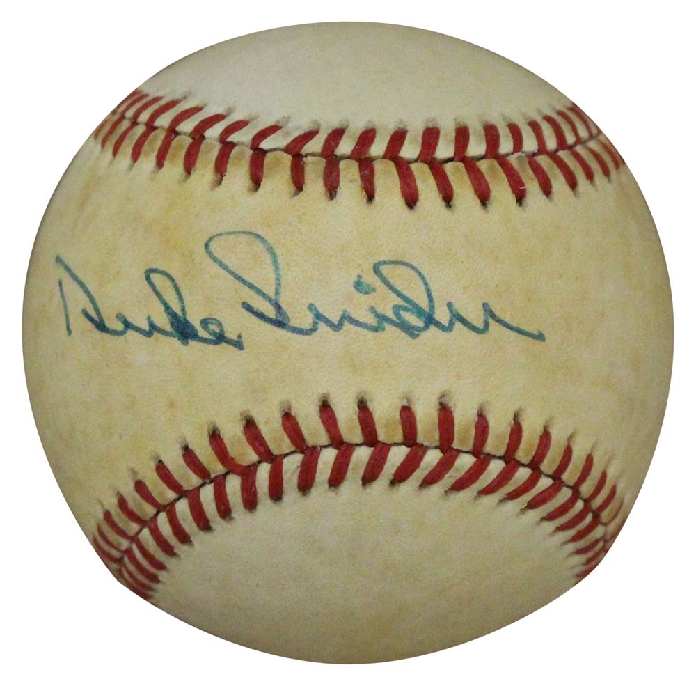Duke Snider Autographed Brooklyn Dodgers National League Baseball BAS