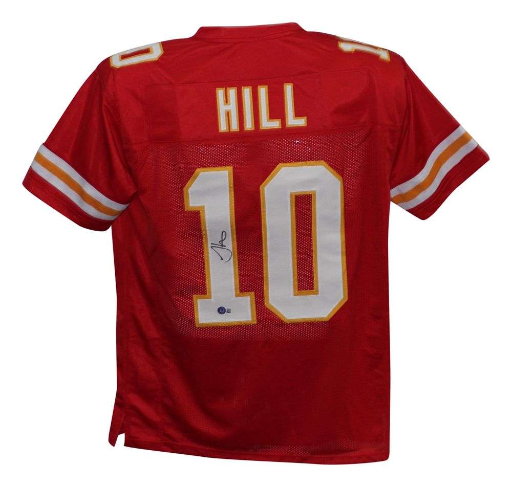 Tyreek Hill Autographed/Signed Pro Style Red XL Jersey BAS