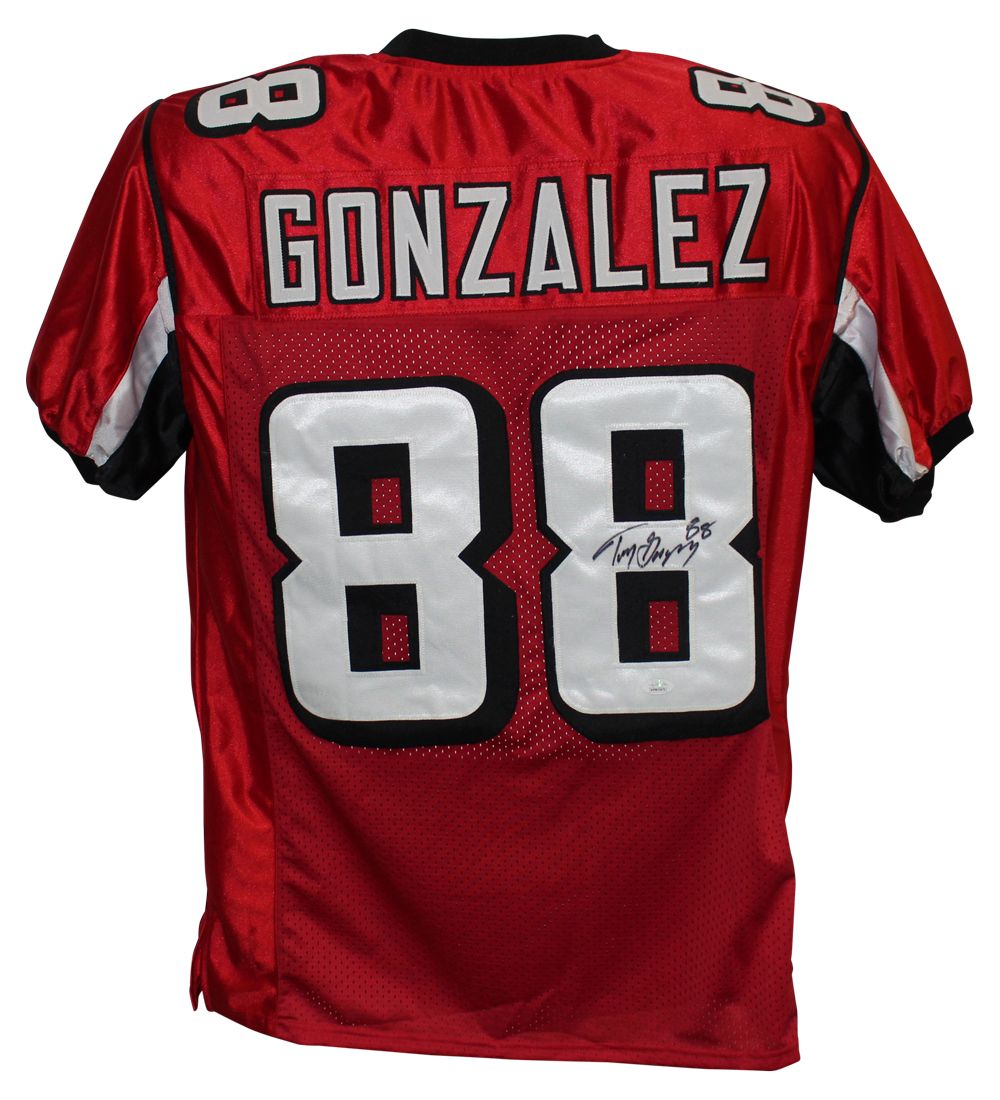 Tony Gonzalez Autographed/Signed Pro Style Red XL Jersey JSA