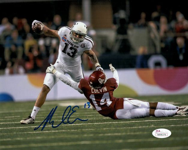 Mike Evans Autographed Texas A&amp;M Aggies 8x10 Photo JSA (Hor vs OU)