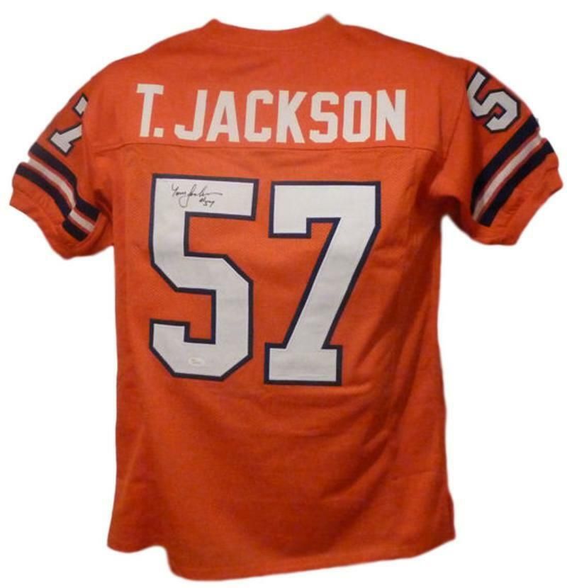 Tom Jackson Autographed Denver Broncos Size XL Orange Jersey JSA