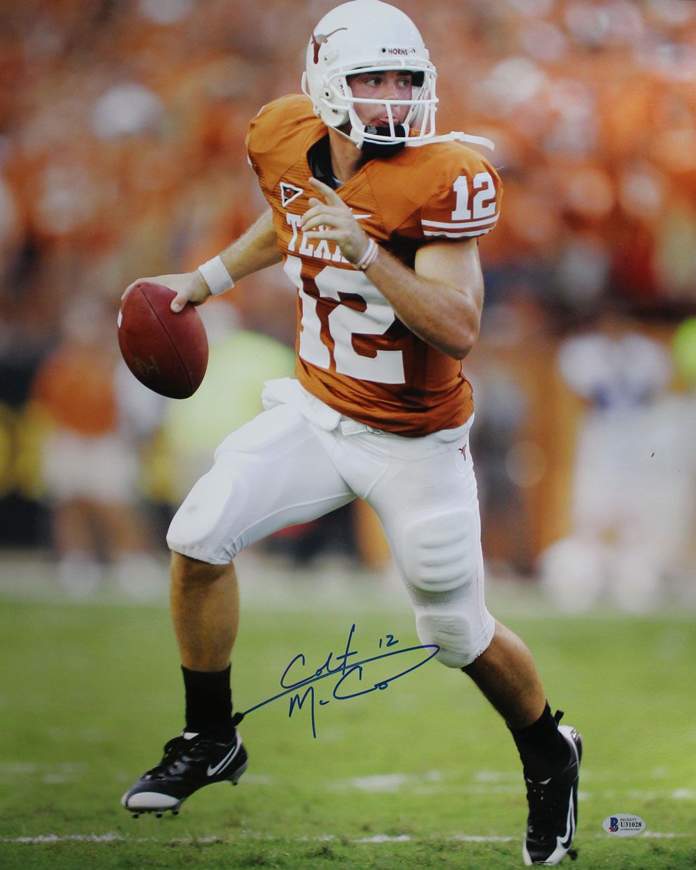 Colt McCoy Autographed/Signed Texas Longhorns 16x20 Photo BAS