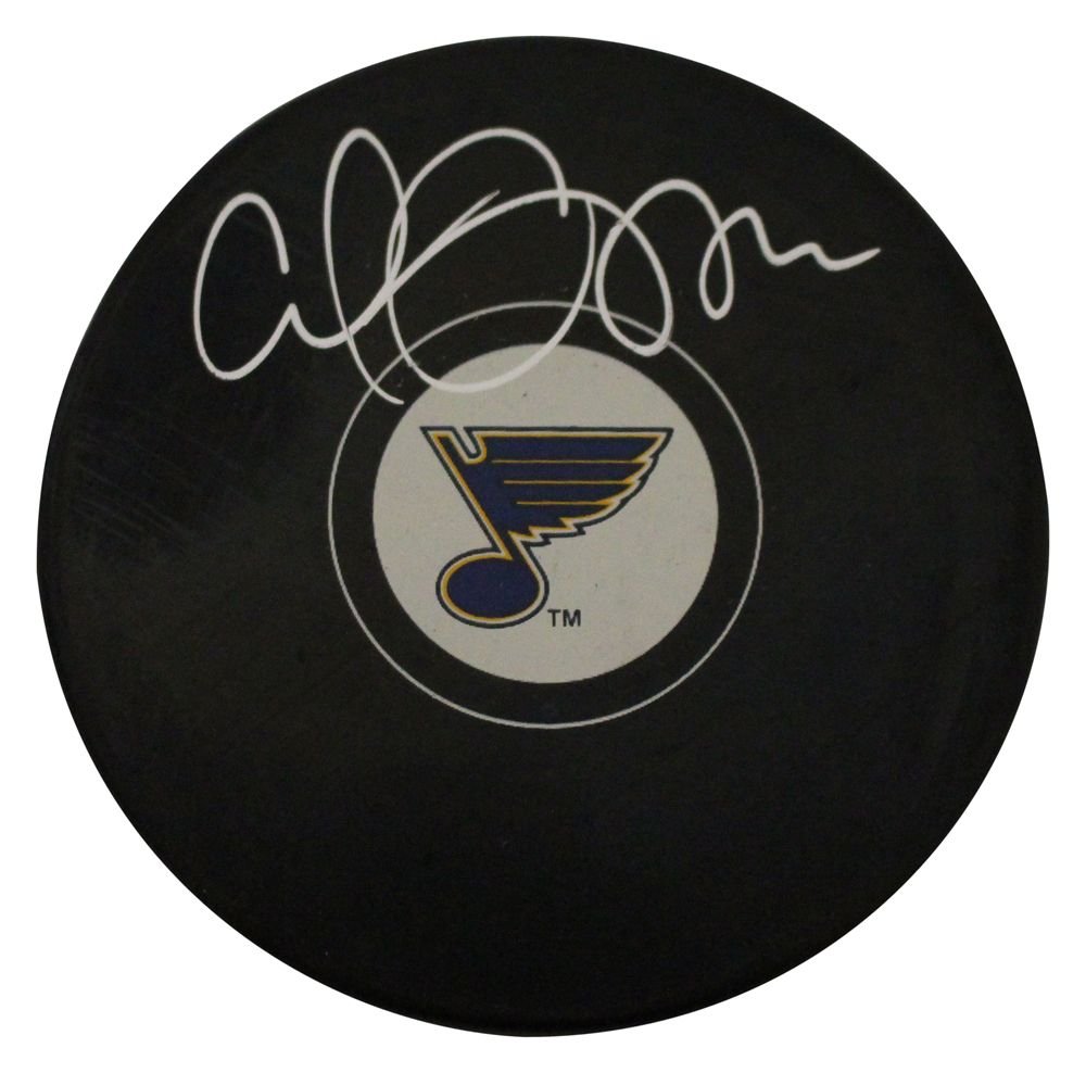 Carl Gunnarsson Autographed/Signed St Louis Blues Logo Hockey Puck FAN