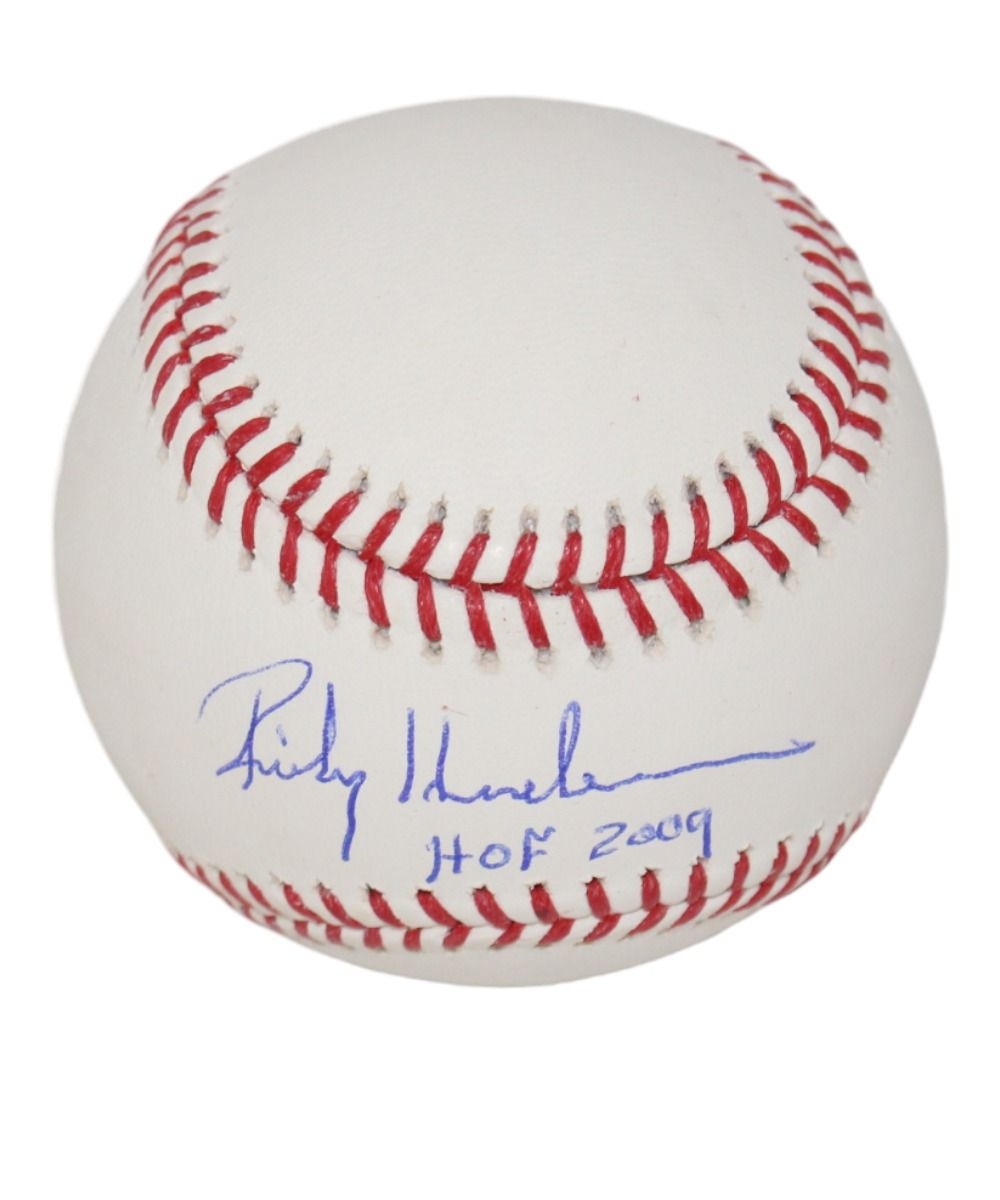 Rickey Henderson Signed Oakland Athletics OML 1406 SB Baseball Beckett