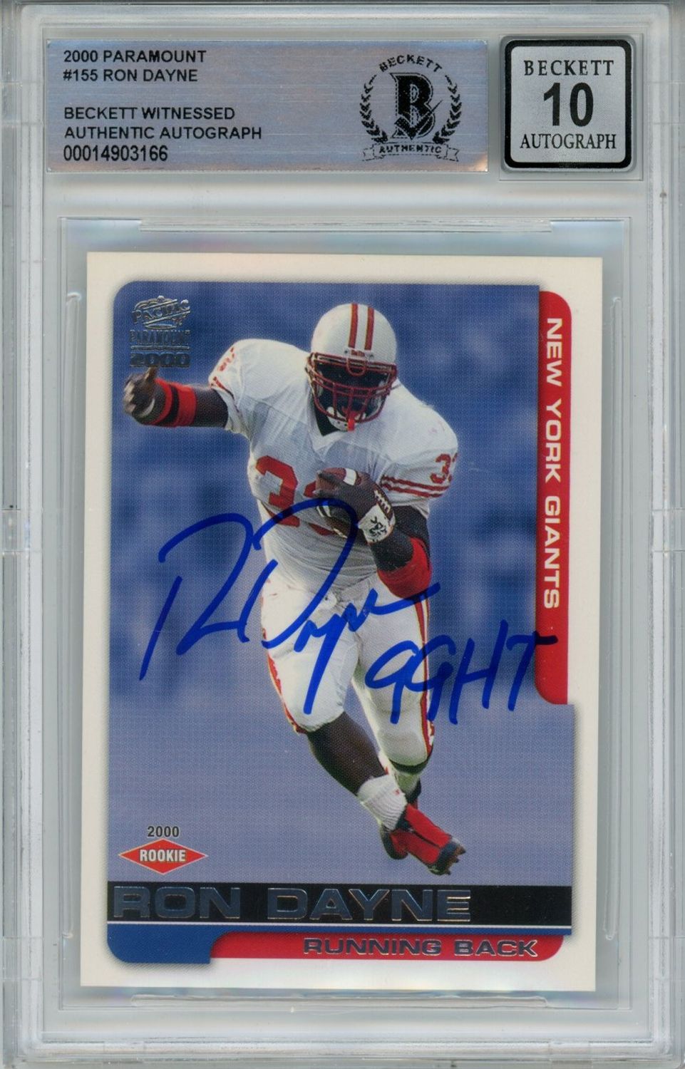Ron Dayne Signed Wisconsin Badgers 2000 Pacific #93 Beckett