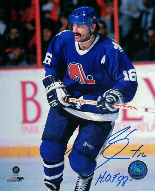 Michel Goulet Autographed Quebec Nordiques 8x10 Photo