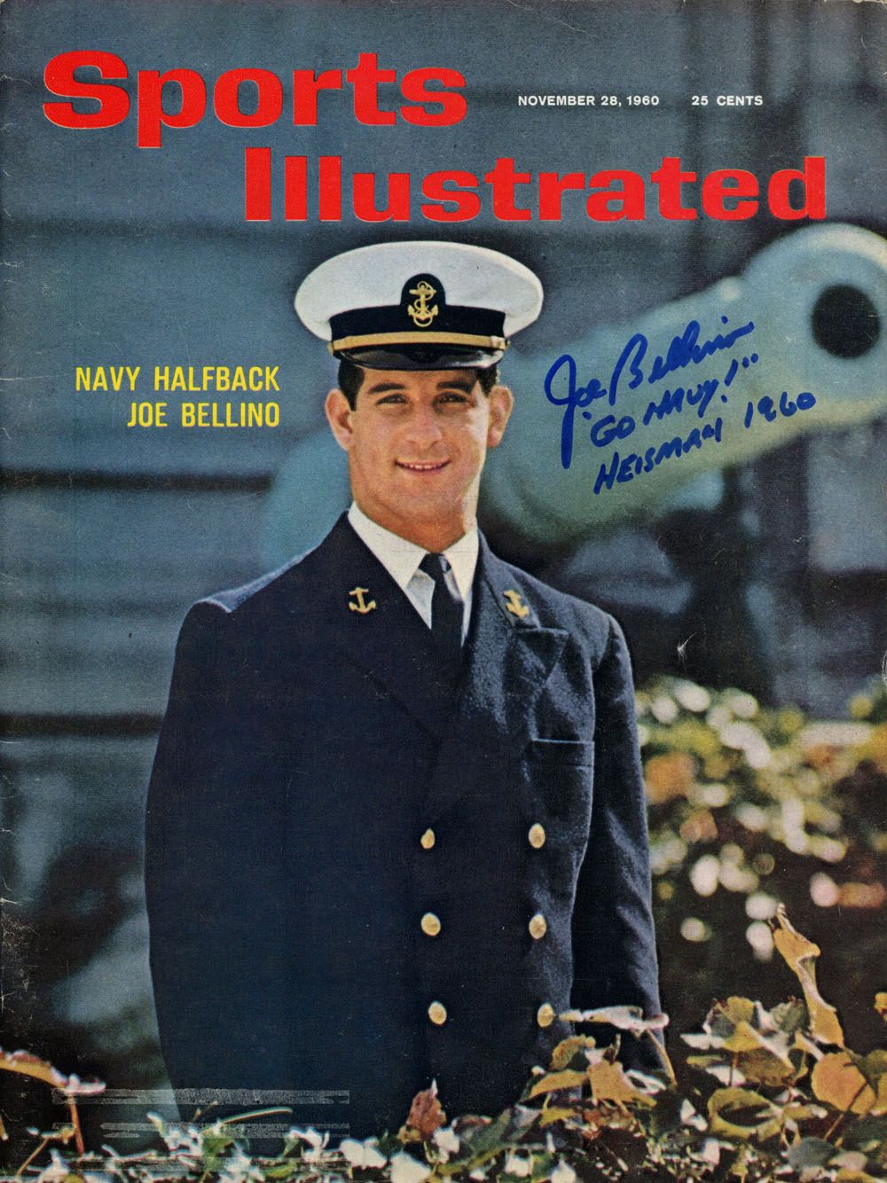 Joe Bellino Signed Sports Illustrated 11/28/1960 Heisman &amp; Go Navy JSA